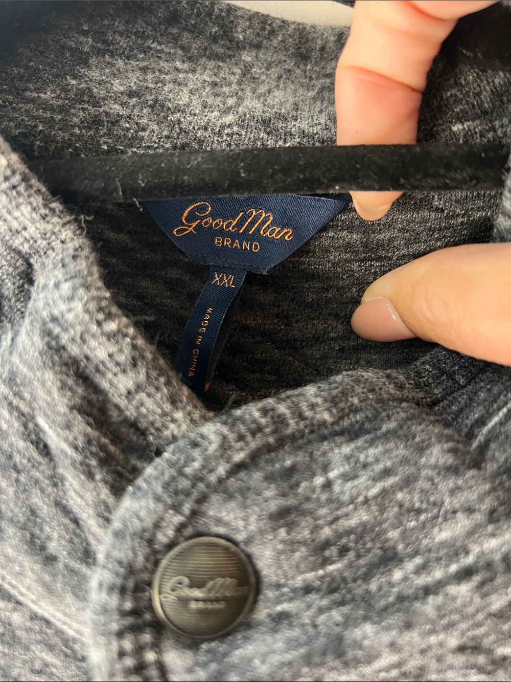 Good Man Brand Men's Gray Snap-Front Quilted Shirt Jacket - Picture 2 of 8